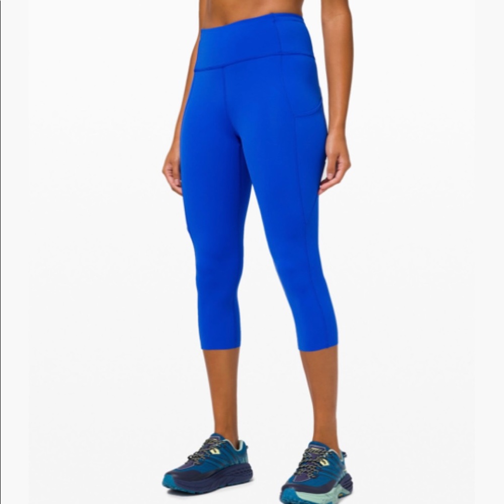 Lululemon FAST AND FREE CROP II 19" *NON-REFLECTIVE NULUX (size 8)